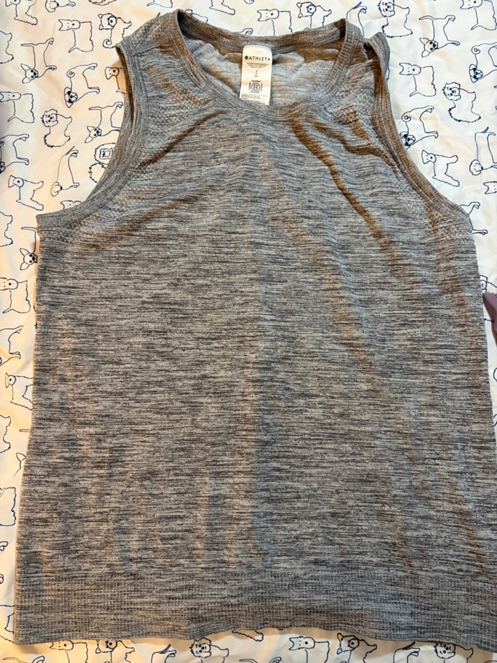 Athleta Heather Gray Seamless Muscle Tank Top
